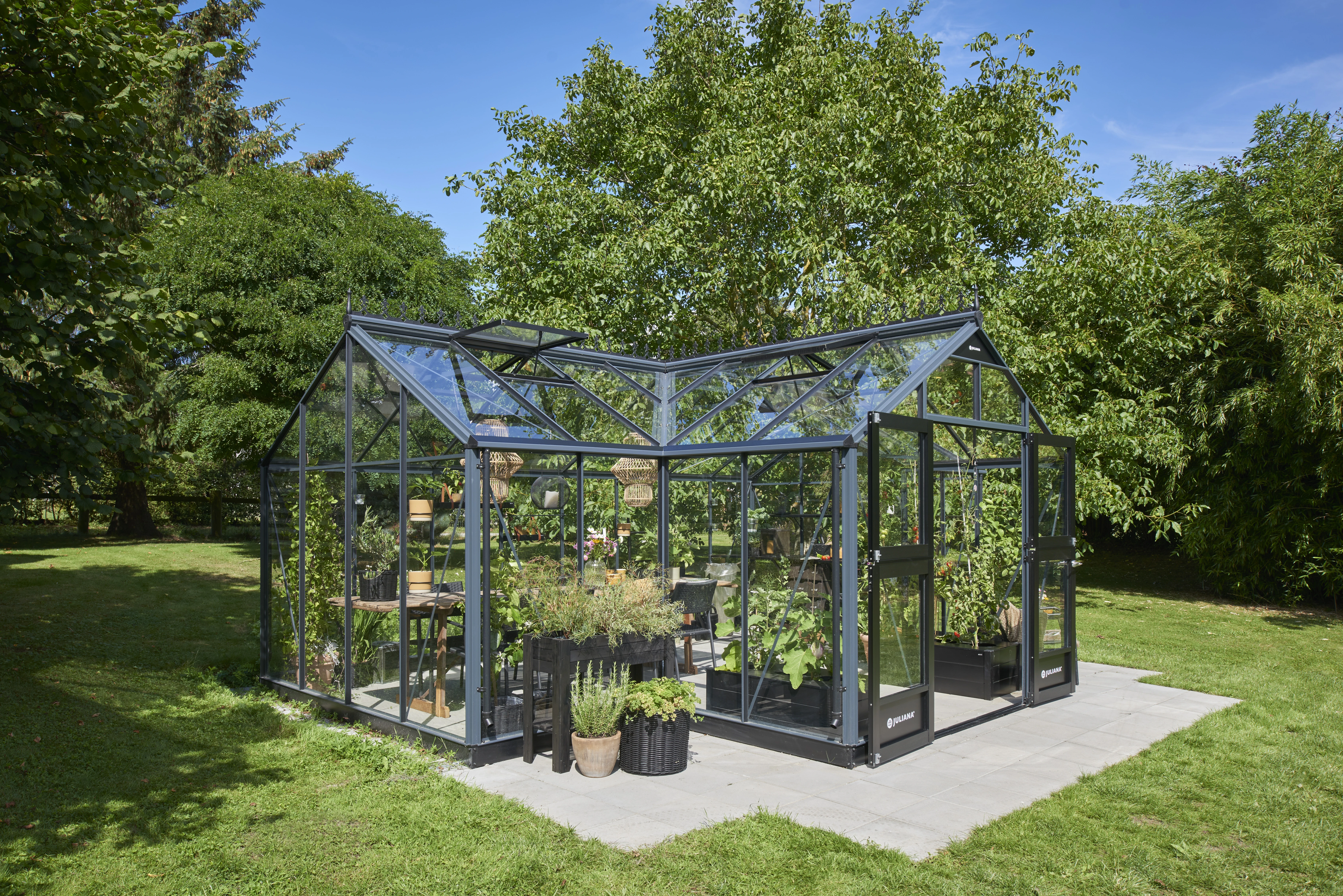 Royal Well Tuinkas Orangeri 21,5 583 x 439 cm Antraciet - Afbeelding 10